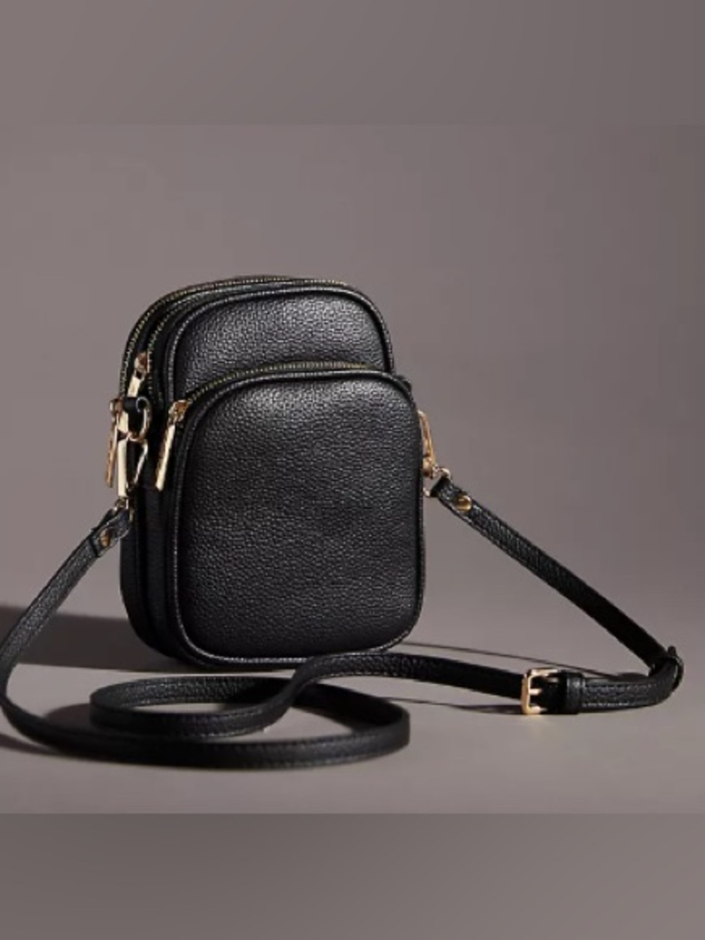 Mali + Lili x Anthropologie Whipstitch Josephine Crossbody Bag-Black